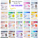 9 Colors Acrylic Paint Markers, Automatic Ink Control Marker Pen